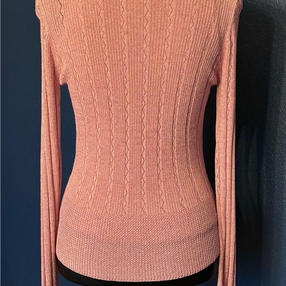 🦄RARE🦄 Vintage JANE DOE COLLECTION Twinset, sequins, metallic pink, knit - Picture 11 of 16